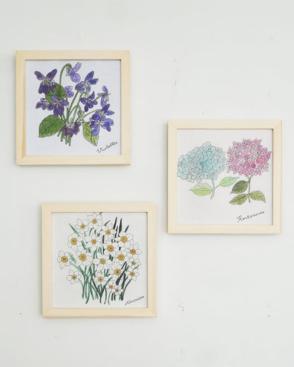 Isabelle Boinot Handkerchief: Violets
