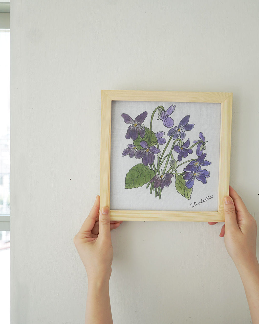 Isabelle Boinot Handkerchief: Violets