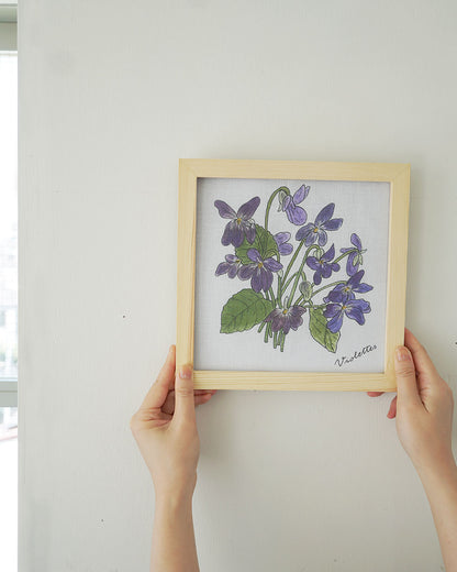 Isabelle Boinot Handkerchief: Violets
