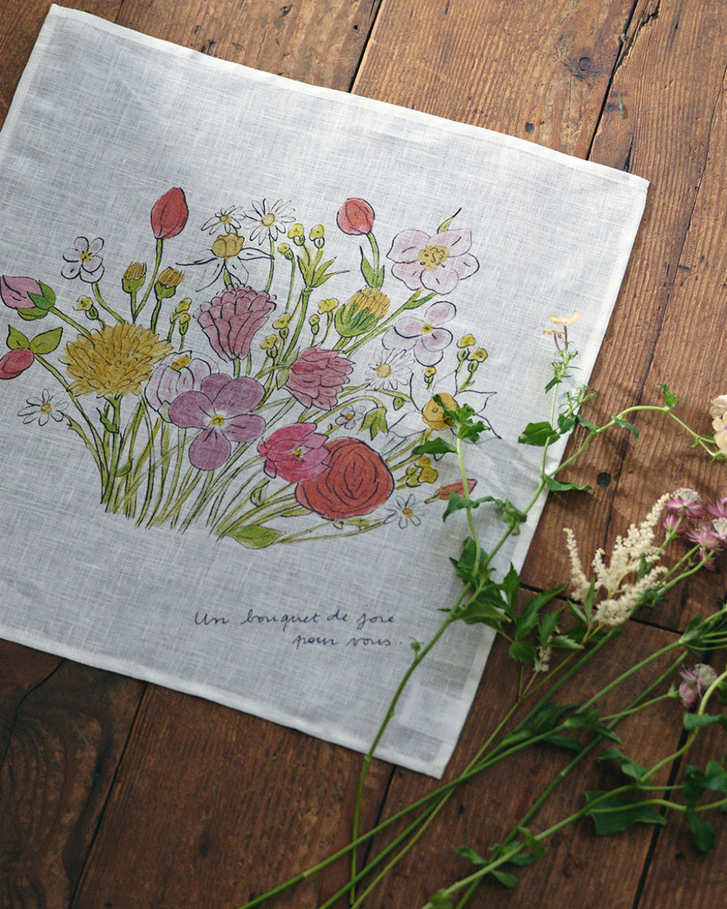 Isabelle Boinot Handkerchief: Wildflowers