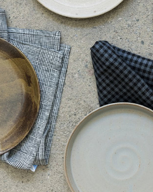 Linen Tea Towel: Glen Check