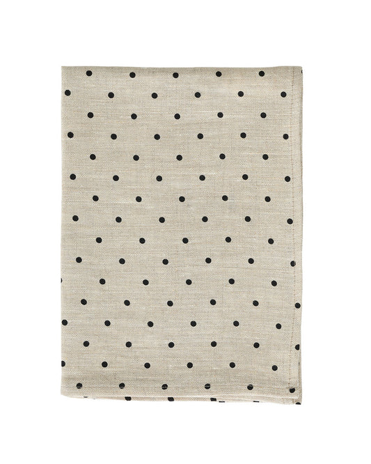 Linen Tea Towel: Natural Dot