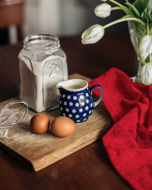 Linen Tea Towel: Poppy Red