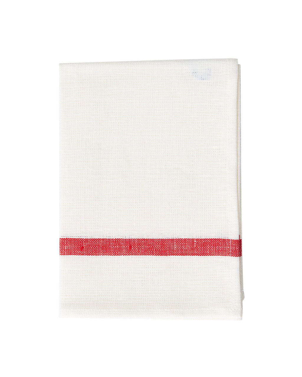 Thick Linen Tea Towel: White Red Stripe