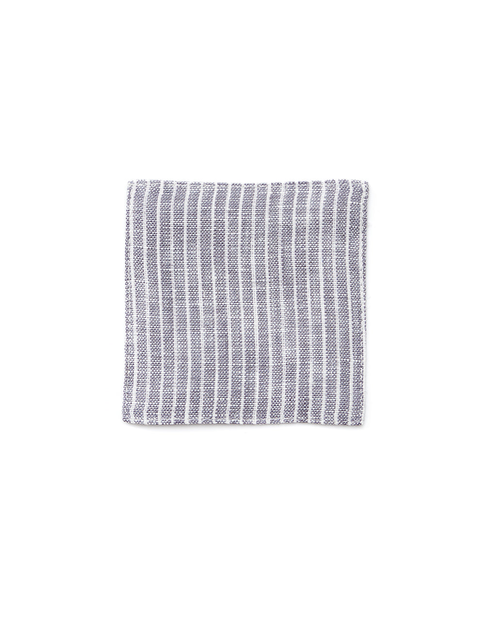 Linen Coaster: Grey White Stripe