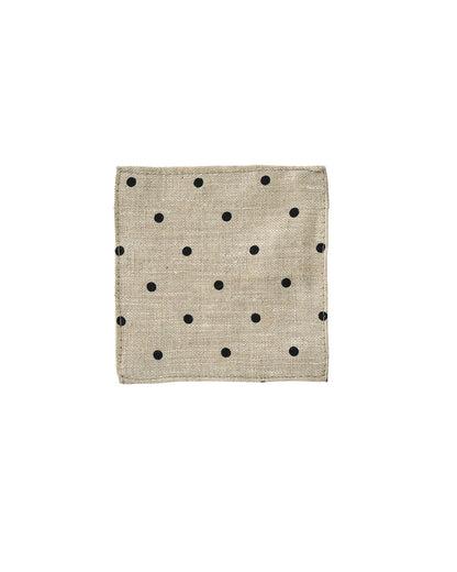 Linen Coaster: Natural Dot