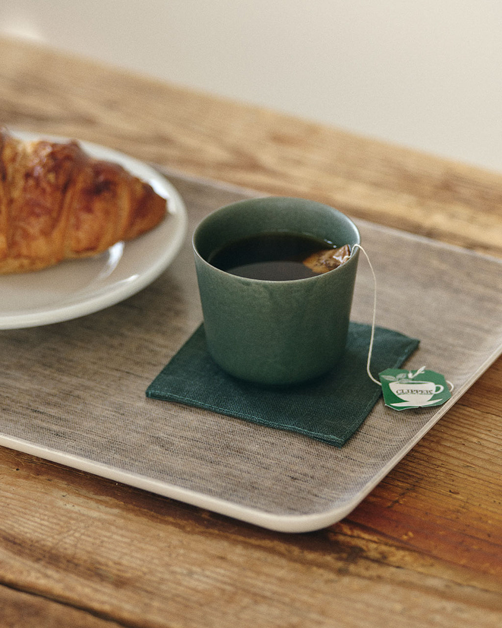 Linen Coaster: Vert Noir