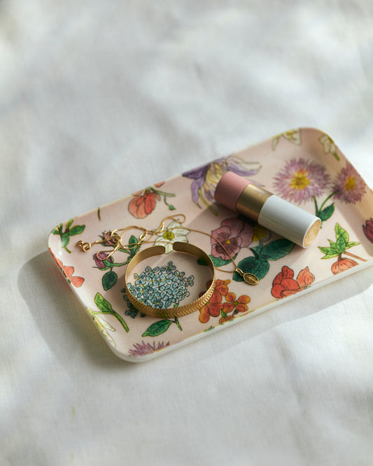 Linen Coated Tray (S): Isabelle Boinot Fleur