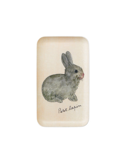 Linen Coated Tray (S): Isabelle Boinot Rabbit