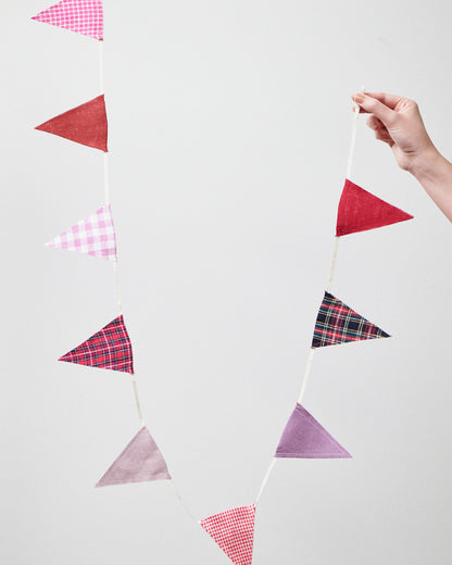 Linen Fabric Garland Colour Assorted