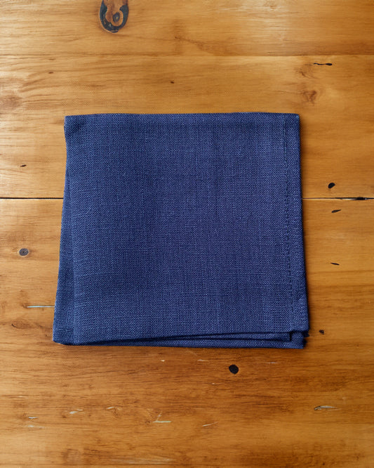 Linen Handkerchief Blue Indigo