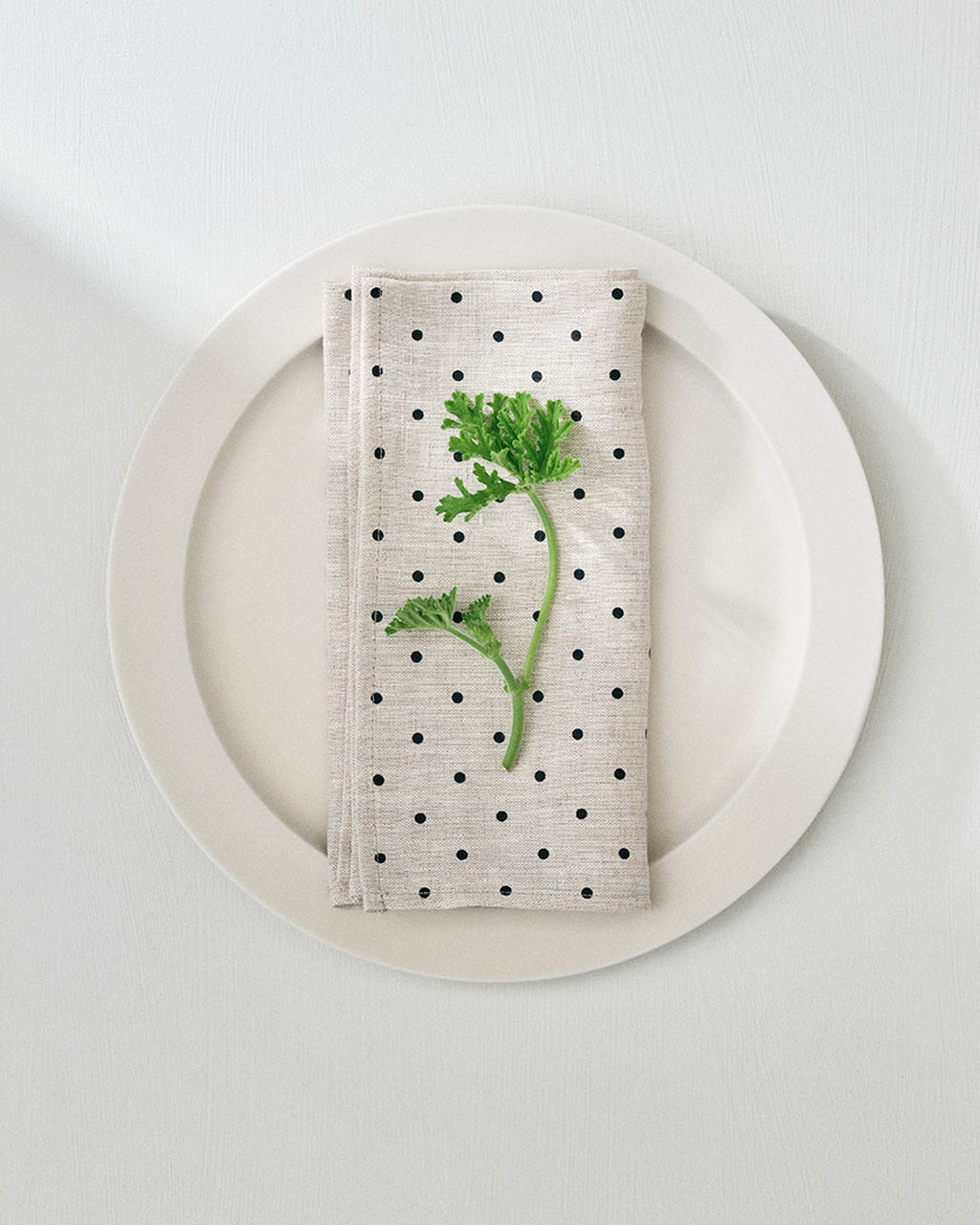 Linen Napkin: Natural Dot