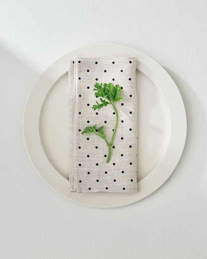 Linen Napkin: Natural Dot
