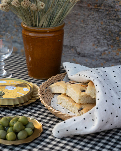 Linen Napkin: Natural Dot