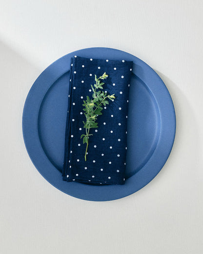 Linen Napkin: Navy Dot