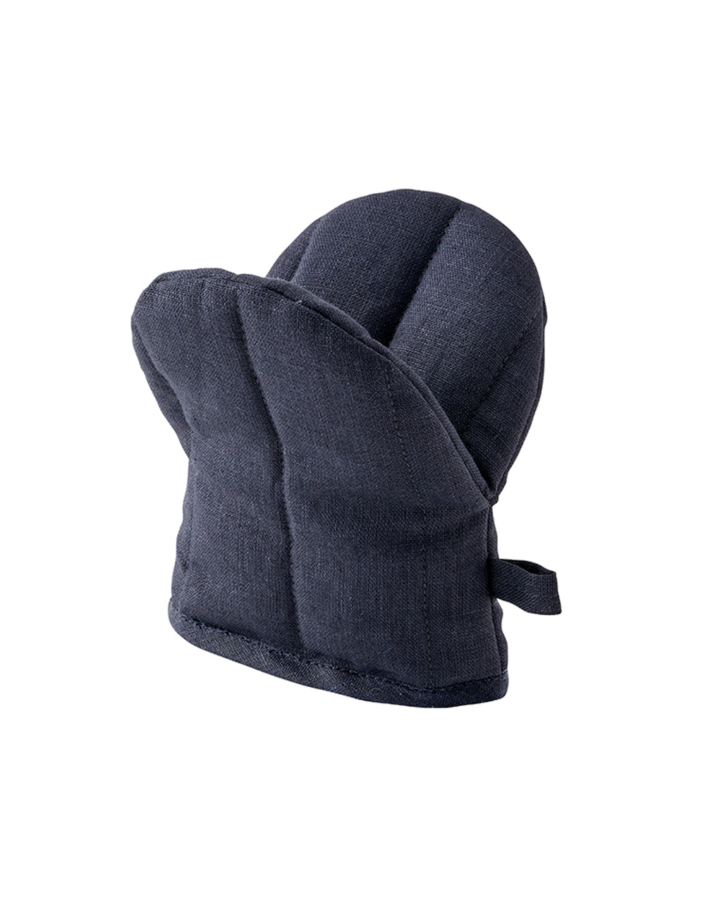 Linen Oven Mitten: Black