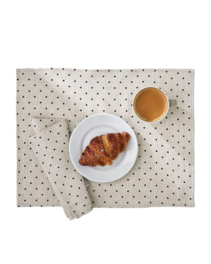 Linen Place Mat: Natural Dot