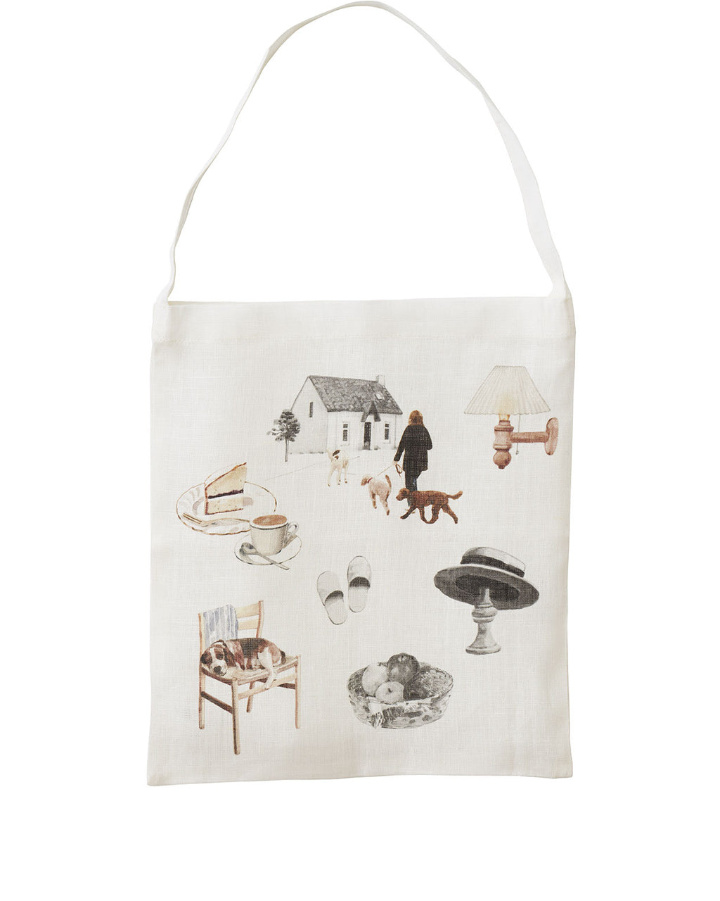 Misato Ogihara Linen Bag: Living with Dog