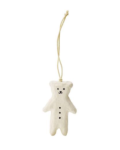 Papier Mâché Ornament: White Bear