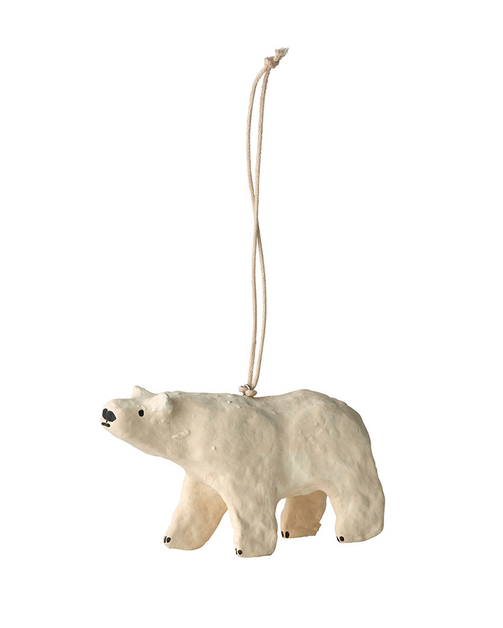 Paper Mâché Polar Bear Ornament